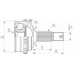 комплект каре за полуоска OPEN PARTS CVJ5257.10 