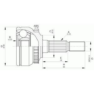 комплект каре за полуоска OPEN PARTS CVJ5263.10 