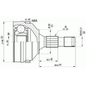 комплект каре за полуоска OPEN PARTS CVJ5275.10 
