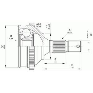 комплект каре за полуоска OPEN PARTS CVJ5276.10 