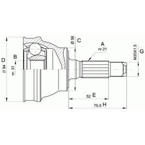 комплект каре за полуоска OPEN PARTS CVJ5280.10 