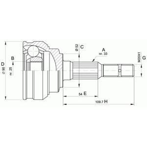 комплект каре за полуоска OPEN PARTS CVJ5283.10 