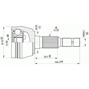 комплект каре за полуоска OPEN PARTS CVJ5285.10 
