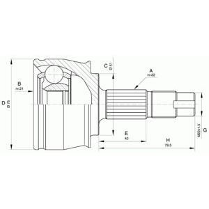 комплект каре за полуоска OPEN PARTS CVJ5291.10 
