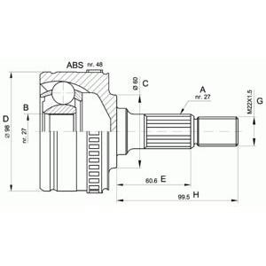 комплект каре за полуоска OPEN PARTS CVJ5293.10 
