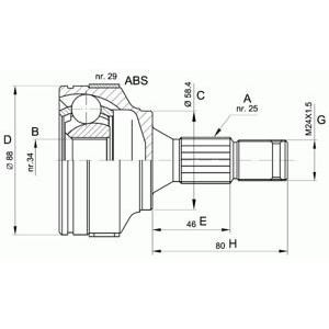 комплект каре за полуоска OPEN PARTS CVJ5297.10 