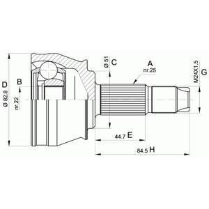 комплект каре за полуоска OPEN PARTS CVJ5302.10 