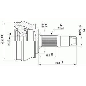 комплект каре за полуоска OPEN PARTS CVJ5305.10 