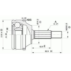 комплект каре за полуоска OPEN PARTS CVJ5306.10 