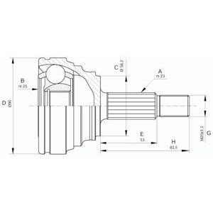 комплект каре за полуоска OPEN PARTS CVJ5312.10 