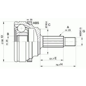 комплект каре за полуоска OPEN PARTS CVJ5332.10 