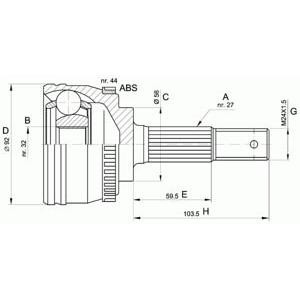 комплект каре за полуоска OPEN PARTS CVJ5339.10 