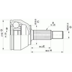 комплект каре за полуоска OPEN PARTS CVJ5344.10 