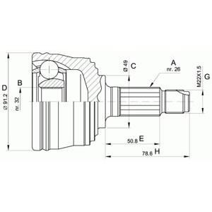 комплект каре за полуоска OPEN PARTS CVJ5353.10 