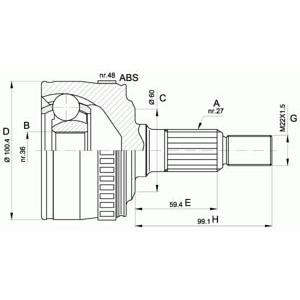 комплект каре за полуоска OPEN PARTS CVJ5360.10 