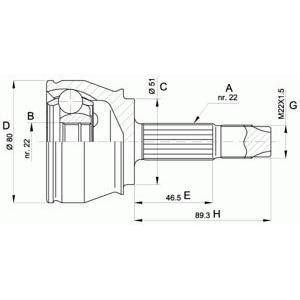 комплект каре за полуоска OPEN PARTS CVJ5361.10 