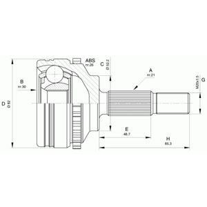 комплект каре за полуоска OPEN PARTS CVJ5365.10 