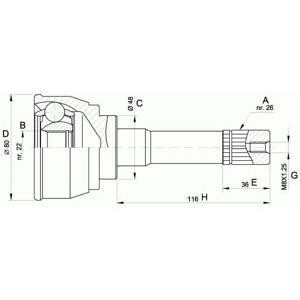комплект каре за полуоска OPEN PARTS CVJ5367.10 