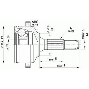 комплект каре за полуоска OPEN PARTS CVJ5369.10 