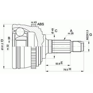комплект каре за полуоска OPEN PARTS CVJ5370.10 