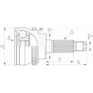 комплект каре за полуоска OPEN PARTS CVJ5381.10 