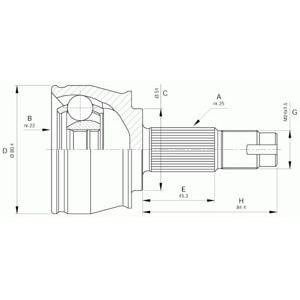 комплект каре за полуоска OPEN PARTS CVJ5383.10 