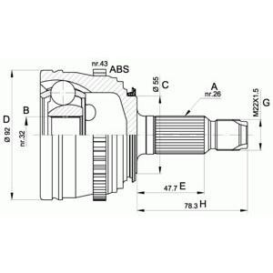 комплект каре за полуоска OPEN PARTS CVJ5386.10 