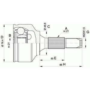 комплект каре за полуоска OPEN PARTS CVJ5394.10 