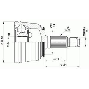 комплект каре за полуоска OPEN PARTS CVJ5395.10 