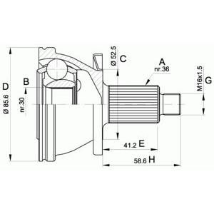 комплект каре за полуоска OPEN PARTS CVJ5433.10 
