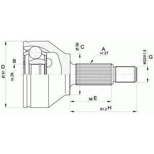 комплект каре за полуоска OPEN PARTS CVJ5437.10 