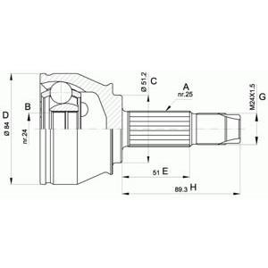 комплект каре за полуоска OPEN PARTS CVJ5439.10 