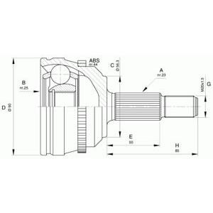 комплект каре за полуоска OPEN PARTS CVJ5441.10 