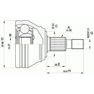 комплект каре за полуоска OPEN PARTS CVJ5442.10 