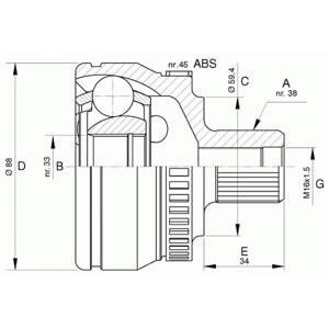 комплект каре за полуоска OPEN PARTS CVJ5444.10 