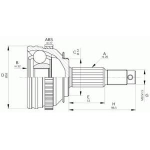 комплект каре за полуоска OPEN PARTS CVJ5447.10 