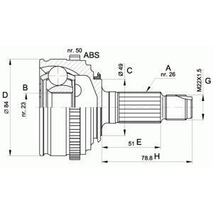 комплект каре за полуоска OPEN PARTS CVJ5467.10 