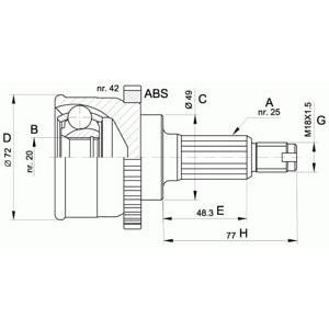 комплект каре за полуоска OPEN PARTS CVJ5479.10 