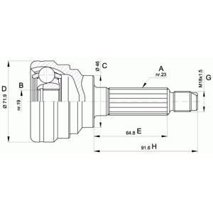 комплект каре за полуоска OPEN PARTS CVJ5490.10 
