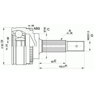 комплект каре за полуоска OPEN PARTS CVJ5492.10 