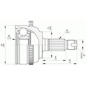 комплект каре за полуоска OPEN PARTS CVJ5512.10 