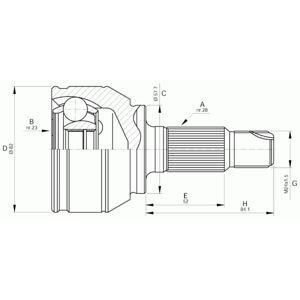 комплект каре за полуоска OPEN PARTS CVJ5518.10 