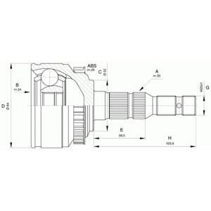 комплект каре за полуоска OPEN PARTS CVJ5527.10 