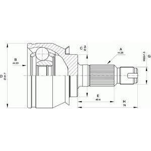 комплект каре за полуоска OPEN PARTS CVJ5528.10 