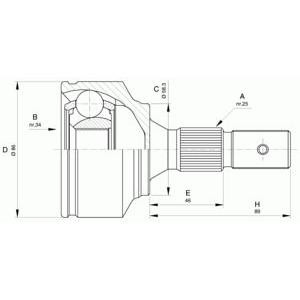комплект каре за полуоска OPEN PARTS CVJ5529.10 