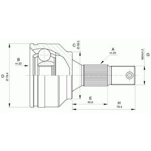комплект каре за полуоска OPEN PARTS CVJ5530.10 