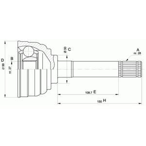 комплект каре за полуоска OPEN PARTS CVJ5564.10 