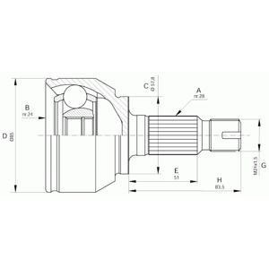 комплект каре за полуоска OPEN PARTS CVJ5567.10 