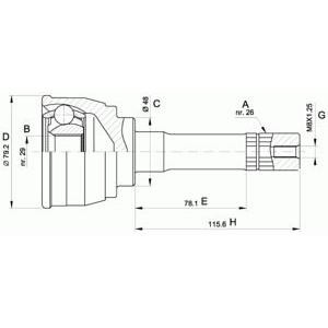 комплект каре за полуоска OPEN PARTS CVJ5568.10 