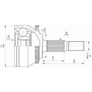 комплект каре за полуоска OPEN PARTS CVJ5573.10 